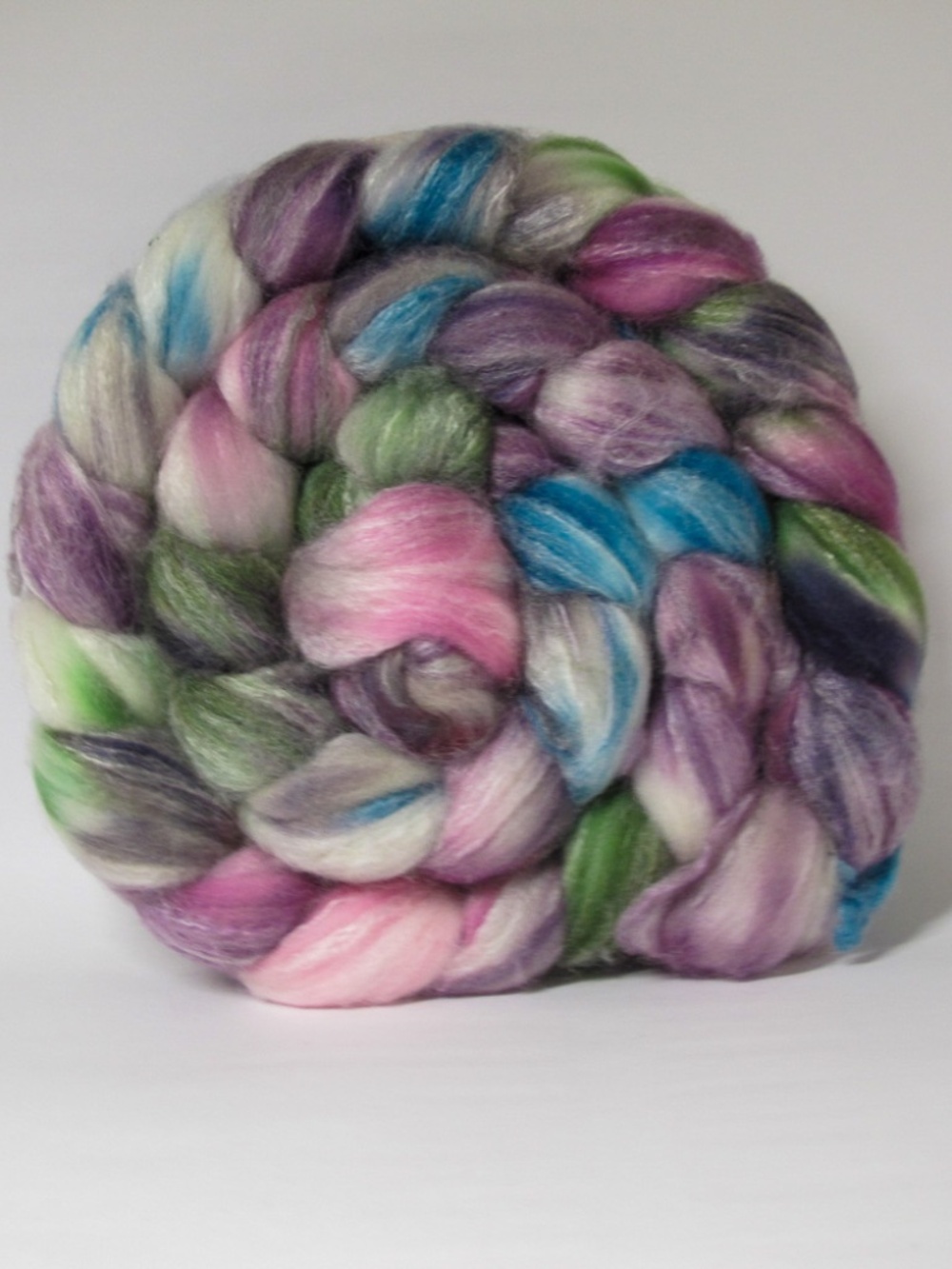 Superwash Merino Wool Bamboo Nylon Hand Dyed Roving Combed Top for Spinning 8938